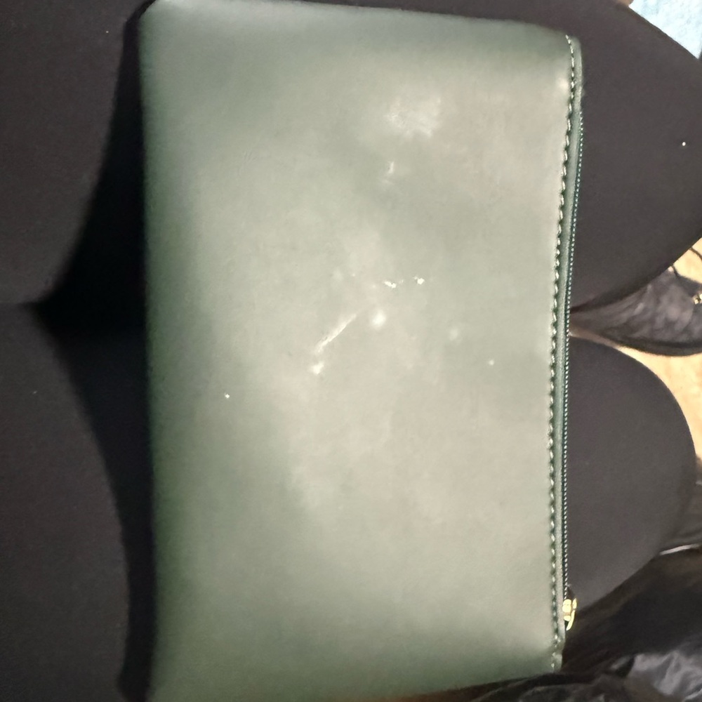 Green Leather wristlet